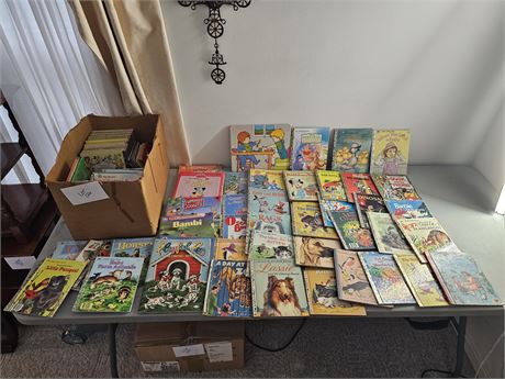 Large Lot of Children's Books : Little Golden Books / Coloring Books & More