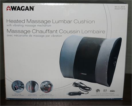 Wagan Heated Massage Lumbar Cushion