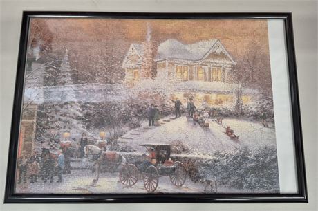 Framed Thomas Kinkade Puzzle