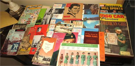 Vintage Travel Magazines, Post Cards, Girl Scout Magazines, Etc