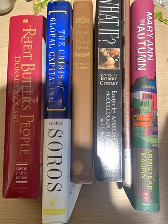 Book Lot of 6 - Rhett Butler's People, Mary Ann in Autumn, George Soros & More