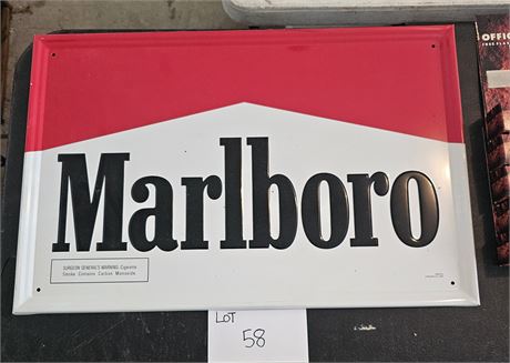Vintage Marlboro Cigarettes 1995 Metal Tobacco Sign