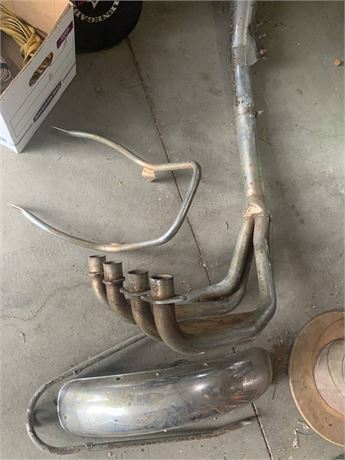 Motorcycle Exhaust, Fender & Sissy Bar