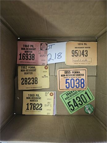 Vintage Penn Hunting License's 1950's-1970's