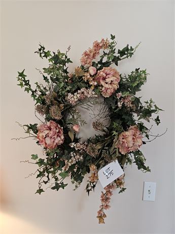 Shades of Pink Faux Floral Wreath