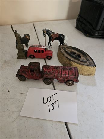 Mixed Metal & Cast Toys- Truck, Dinky Car, Animals & More