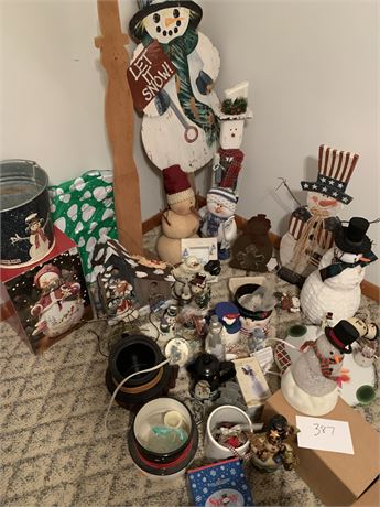 Winter and Christmas Snowman Lot