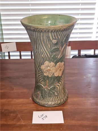 Vintage Heavy Pottery Umbrella Vase