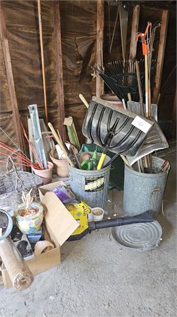 Garage Clean Out Yard & Garden Tools, Planters & Much More