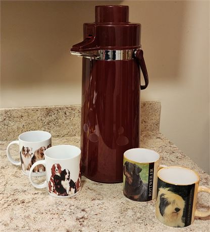 Carafe & Dog Mugs