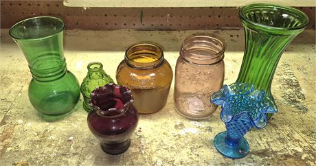 Colored Glass Lot