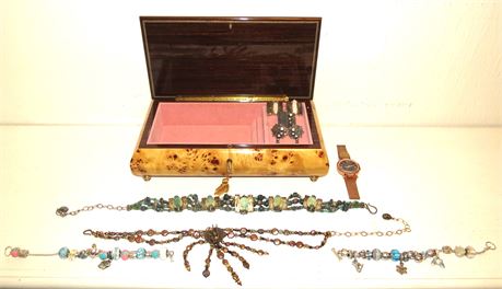 Jewelry Box, Watch and Costume Jewelry