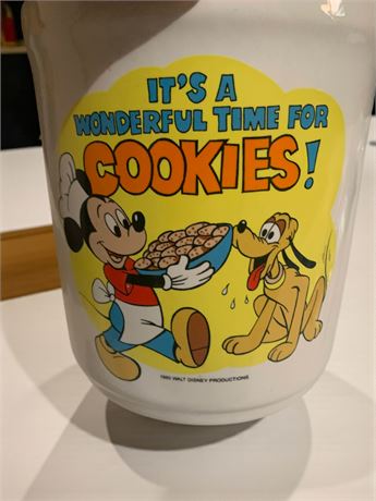 1980 Mickey Mouse & Pluto Cookie Jar from Walt Disney Productions (No Lid)