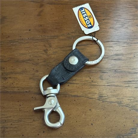 New Fossil Signature Lobster Clasp Large Keychain