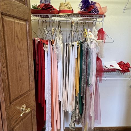 Closet with Table Linens, Red Hat Society and More