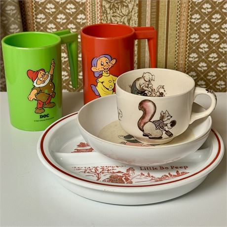 Mixed Vintage Children’s Dishes