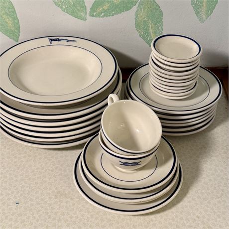MIXED LOT - WWII Era U.S. Navy Officer Dishes - Captain, Admiral.....