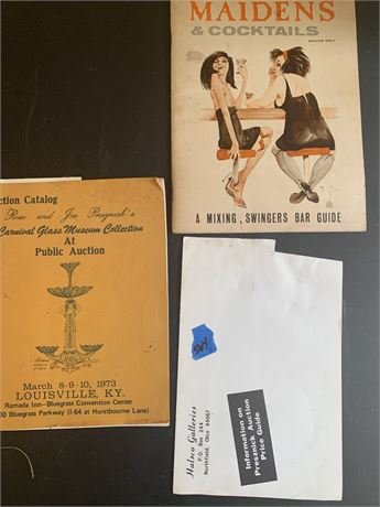 Vintage Auction Catalog and Maidens and Cocktails Bar Guide