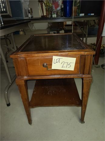 Vintage Wood End Table