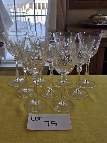 Mikasa Caneo Cut Crystal Wine Glasses