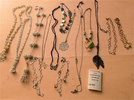 Costume Necklace Lot Express Floral Necklace, Butterfly Pendant Necklace & More