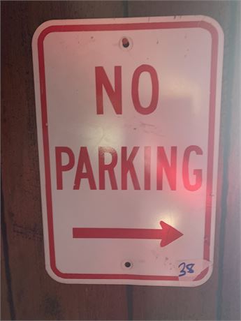 Metal No Parking Sign