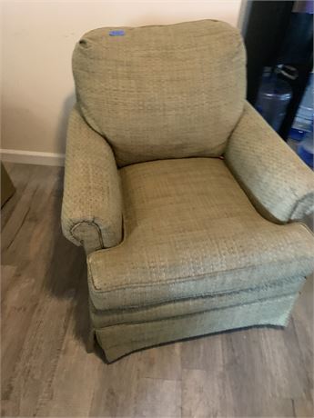 Temple Brand Beige/Brown Swivel Rocker Chair