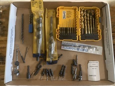 Drill Bit Lot - Dewalt Case, Counter Sink Bits & More