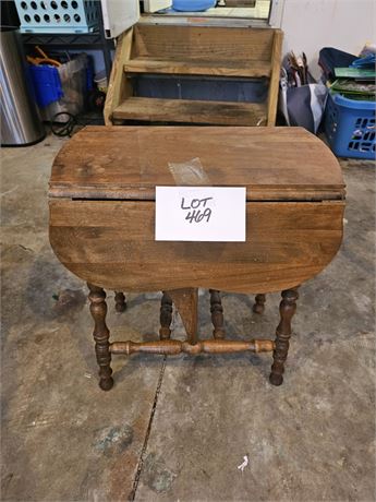 Wood Drop Leaf Side Table