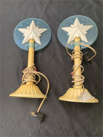 Vintage Starlight Plug In Candle Set Of 2 With Blue Halo