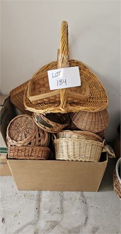 Mixed Large Lot of Baskets - Sizes & Style May Vary
