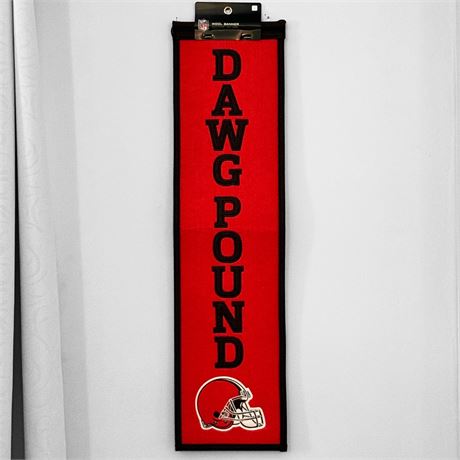 New DAWG POUND Wool Banner - 32" x 8"