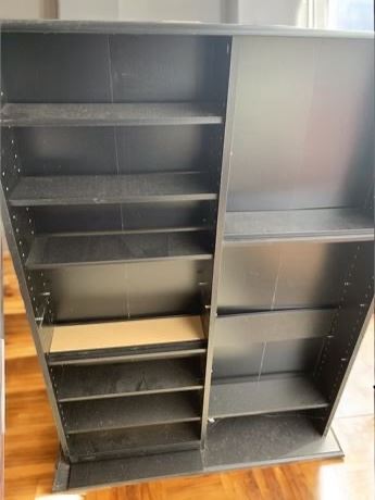 Black Wood Adjustable Bookshelf/Book Case or Storage Shelf