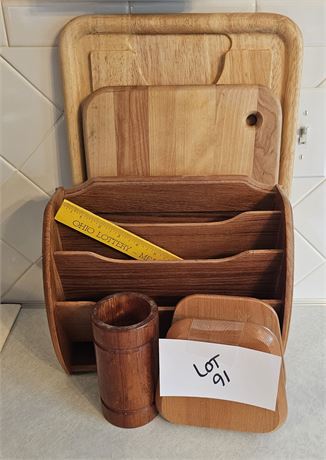 Wood Cutting Boards, Leather Holder & More