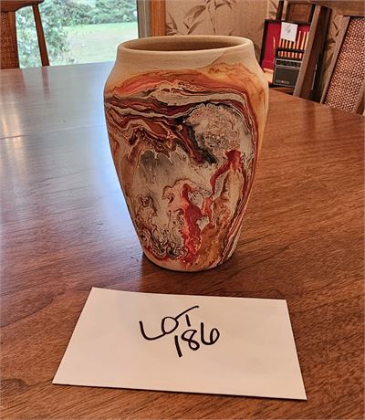 Nemadji Marbled Navajo Art Vase