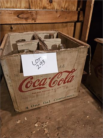 Vintage Glass 1 Gal Coca-Cola Syrup Bottles - 4 Per Box