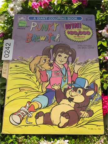 Vintage Punky Brewster Cartoon TV Show Collectible Coloring Book