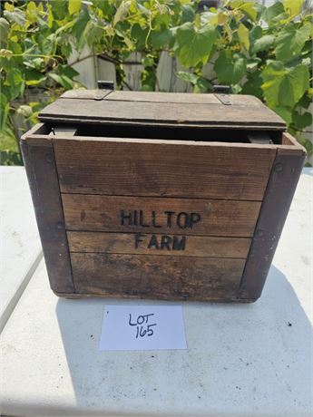 Hilltop Farm Wood Milk Box