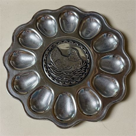 Wilton Armetale Deviled Egg Platter