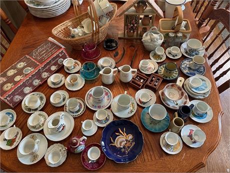 Collection of Miniature Tea cups and saucers