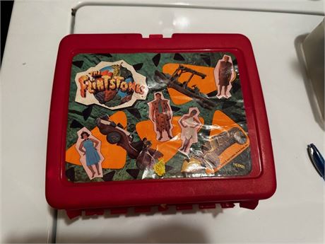 Vintage Flintstones Lunchbox (THERMOS BRAND) with clipper set inside