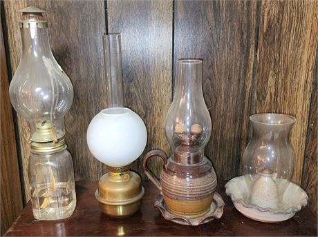 Various Oil / Candle Lamps