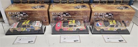 3 24kt Jeff Gordon Cars