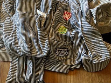 Lionel Trains Childs Train Engineer Overalls, Train Engineer Hats Set of 2