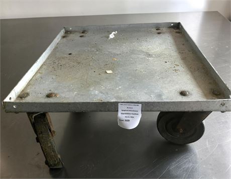 Aluminum Flat Rolling Dish Cart/Dolly