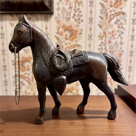 Cast Metal Horse Figurine - Approx. 6.5”T