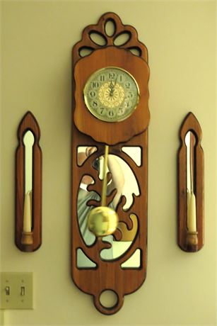 Wall Clock, Candle Holders