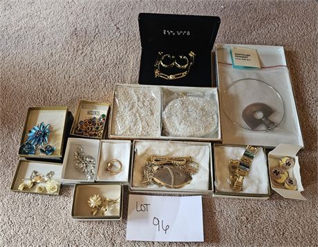 Mixed Ladies Costume Jewlery Lot, Signed Pieces & More