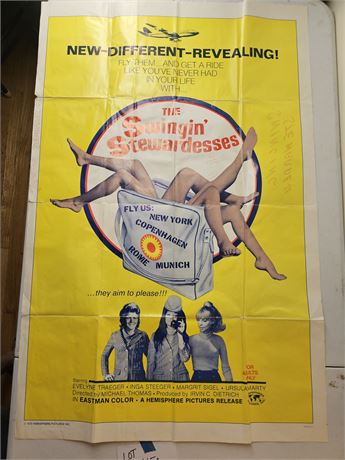 1972 The Swinging Stewardesses For Adults Only (X-Rated) Movie Poster