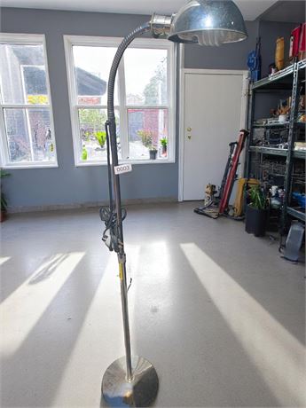 Vintage Metal Floor Lamp With Adjustable Neck